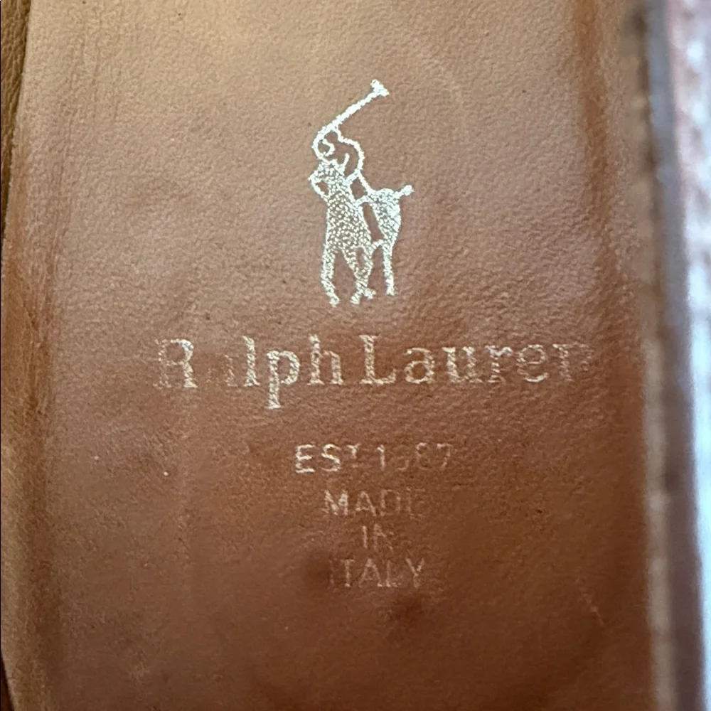 🔥RalphLaurenCollection PurpleLabelAllLeather ClassicTimelessEUCMadeInItaly7.5B - Picture 5 of 8